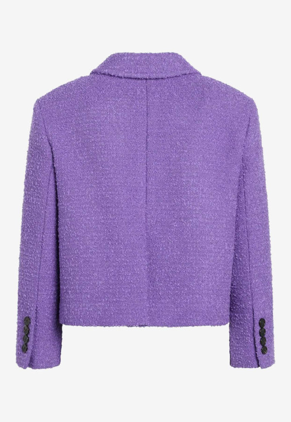 Gucci Bouclé Cropped Jacket  Purple 851582Z7AWX/R_GUC-5007