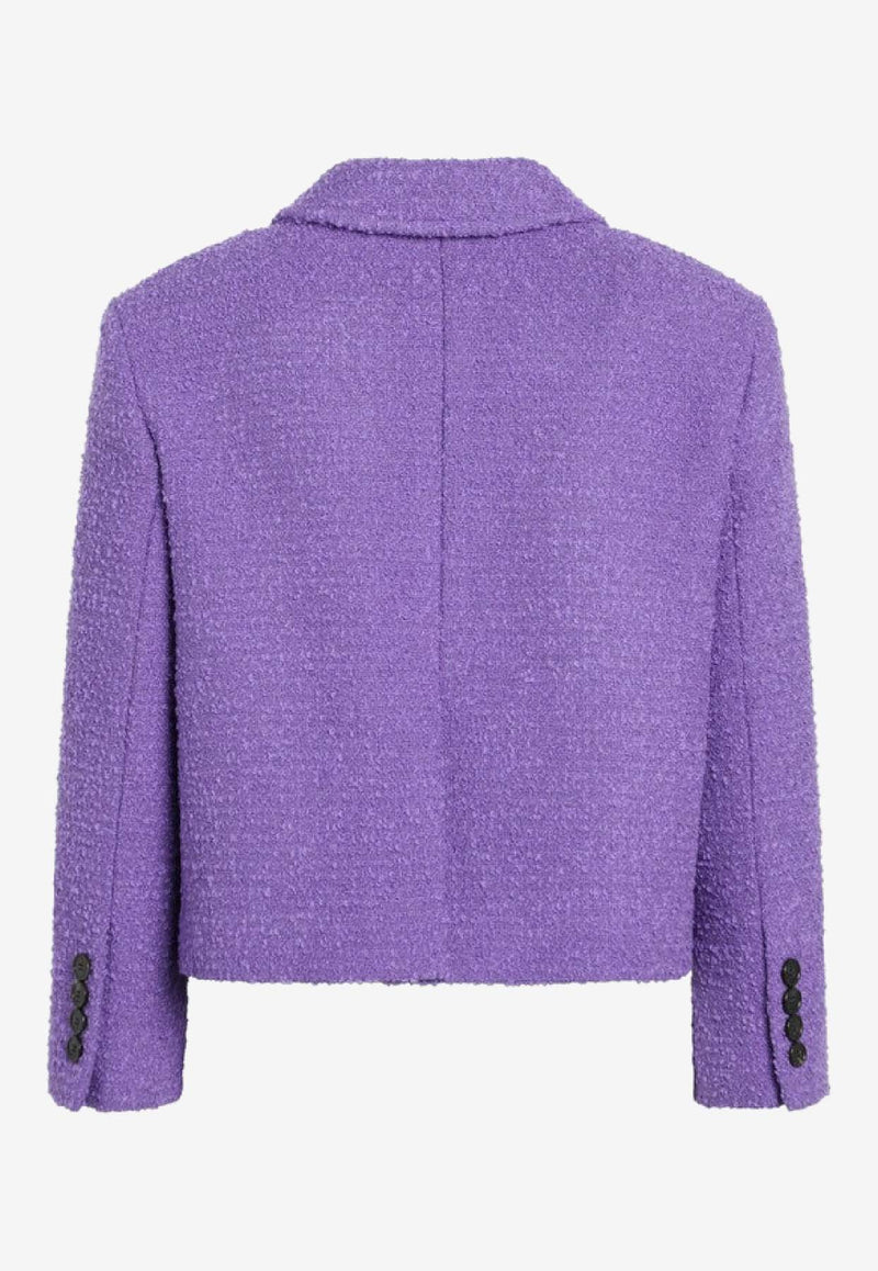 Gucci Bouclé Cropped Jacket  Purple 851582Z7AWX/R_GUC-5007