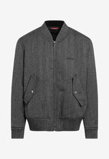 Gucci Zip-Up Bomber Jacket Gray 851637ZATIK/R_GUC-9024