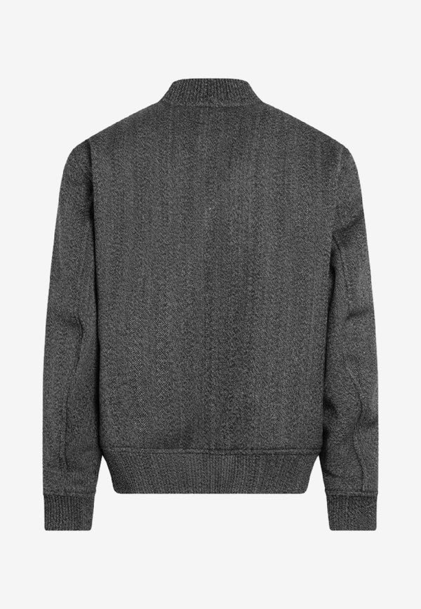 Gucci Zip-Up Bomber Jacket Gray 851637ZATIK/R_GUC-9024