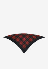 Alexander McQueen Tartan Check Quilted Silk Scarf Multicolor 8518653001Q 1074