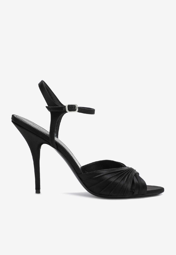 Balenciaga Dynastie 110 Satin Sandals Black 851903W0WM0/R_BALEN-1000
