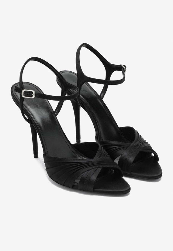 Balenciaga Dynastie 110 Satin Sandals Black 851903W0WM0/R_BALEN-1000
