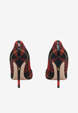 Alexander McQueen 105 Skull Tartan Check Pumps Multicolor 852023W4ADA 6200