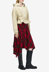 Alexander McQueen Short Belted Peplum Jacket Beige 852188QFAAS 2019