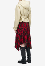 Alexander McQueen Short Belted Peplum Jacket Beige 852188QFAAS 2019