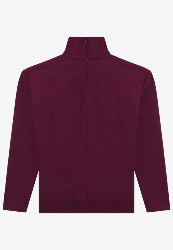 Saint Laurent High-Neck Boxy Sweater Purple 852468Y36SW/R_YSL-5022