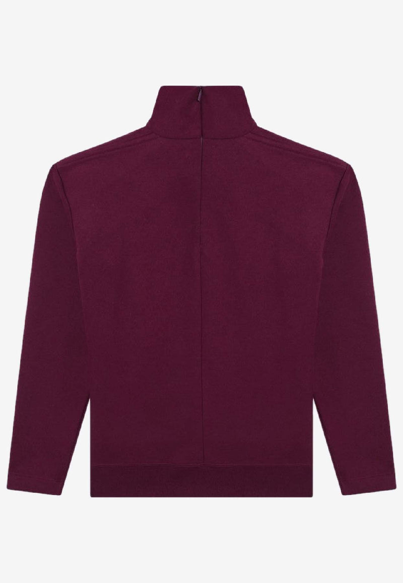 Saint Laurent High-Neck Boxy Sweater Purple 852468Y36SW/R_YSL-5022