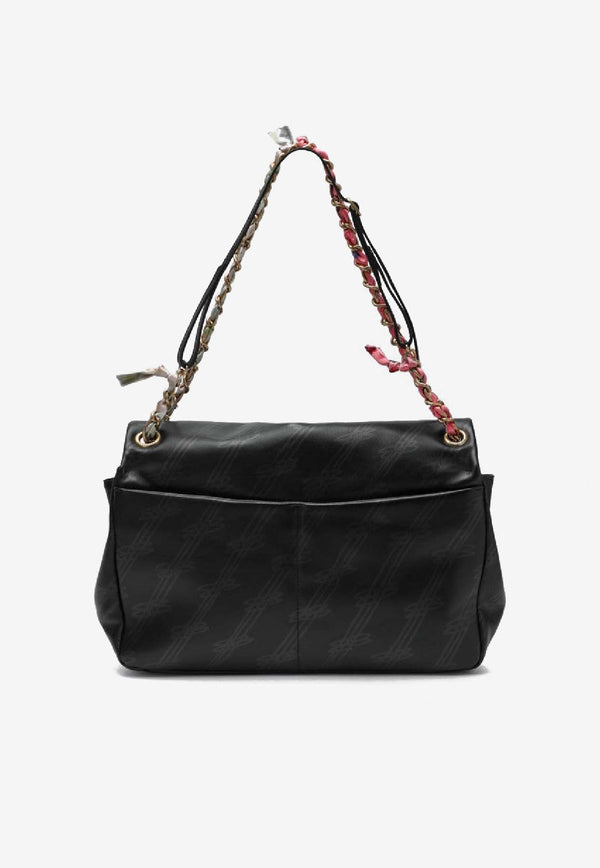 Balenciaga Medium Darling Leather Shoulder Bag Black 8525012AB8W/R_BALEN-1000