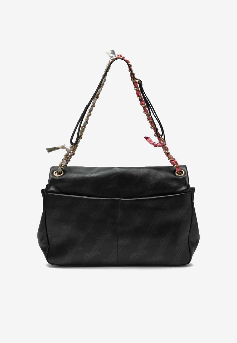 Balenciaga Medium Darling Leather Shoulder Bag Black 8525012AB8W/R_BALEN-1000