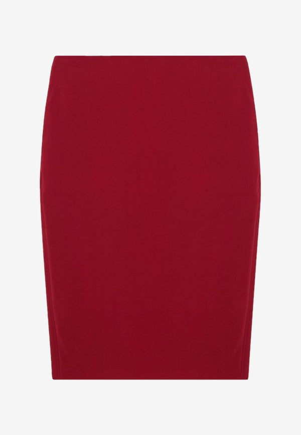 Saint Laurent Satin Pencil Skirt Red 852654Y5J19/R_YSL-6054