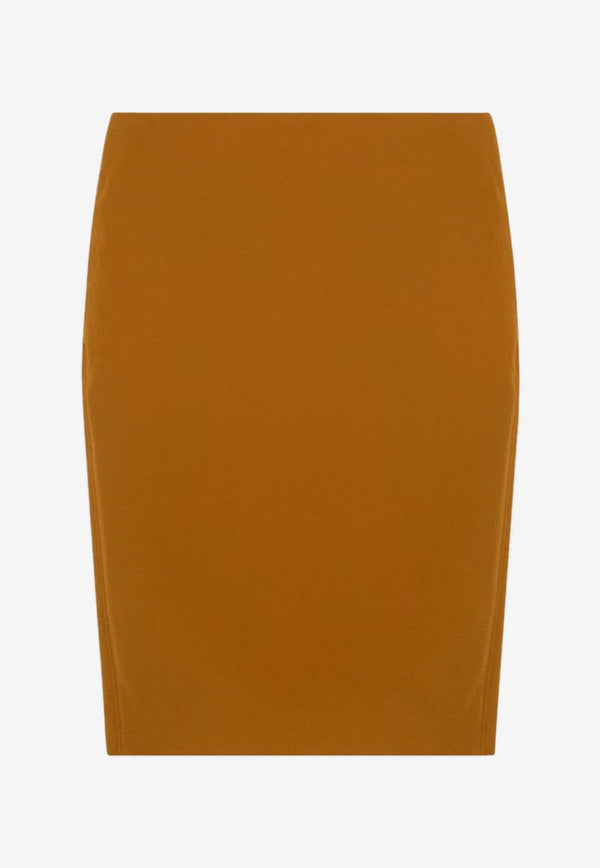 Saint Laurent Satin Pencil Skirt Yellow 852654Y5J19/R_YSL-7746