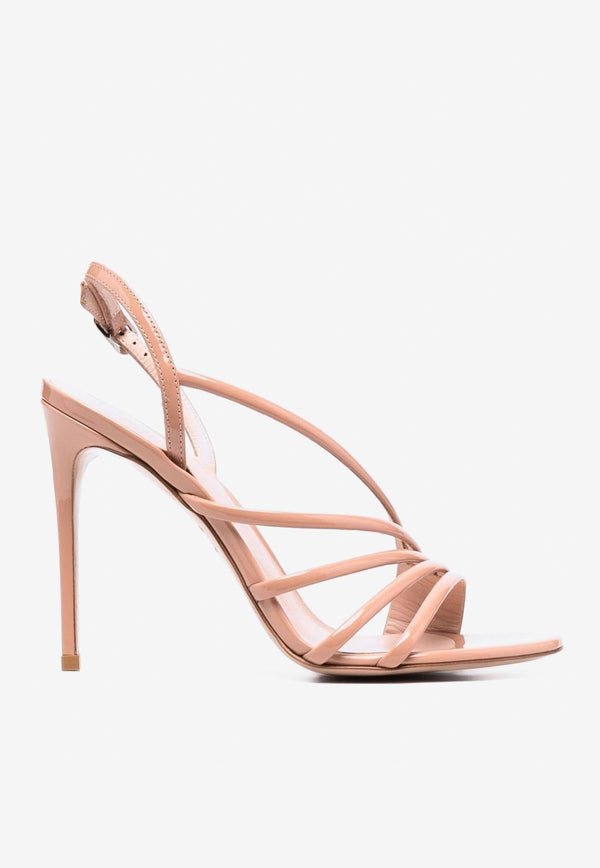 Le Silla Scarlett 110 Sandals in Patent Leather Nude 8536S100R1PPKAB 152