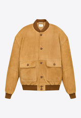 Saint Laurent Suede Bomber Jacket Caramel 855113YCUN2/S_YSL-2510