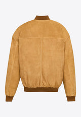 Saint Laurent Suede Bomber Jacket Caramel 855113YCUN2/S_YSL-2510