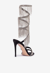 Le Silla Jewels 110 Crystal-Embellished Sandals 8554A100R1PPSAT 001 Black