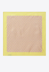 Gucci GG Supreme Silk Twill Scarf Pink 8564633G001/S_GUC-5875