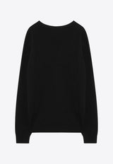 The Row Isaora Cashmere V-neck Sweater Black 8568Y556/P_THERO-BLK