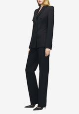 Alexander McQueen Double-Breasted Pinstripe Jacket Black 857603QJAFX 1389