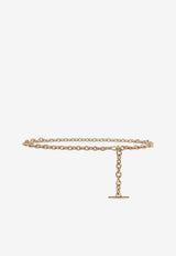 Alexander McQueen T-bar Chain Belt Gold 857628J16AH 0442