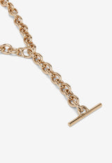 Alexander McQueen T-bar Chain Belt Gold 857628J16AH 0442