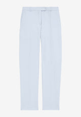 Alexander McQueen Cropped Tailored Pants Light Blue 857718QEAAA 4602