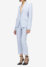 Alexander McQueen Cropped Tailored Pants Light Blue 857718QEAAA 4602