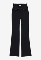 Alexander McQueen Fold-Over Waist Tailored Pants Black 857843QJADA 1000