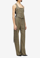 Alexander McQueen Country Check Wool Waistcoat Brown 857873QJAFR 9101