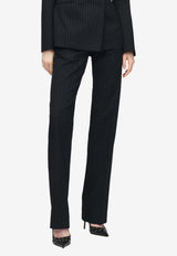 Alexander McQueen Wool Pinstripe Tailored Pants Black 858326QJAFX 1389