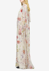 Alexander McQueen Meadow Floral Print Maxi Cape Dress Multicolor 858379QZAQK 9015