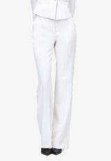 Alexander McQueen High-Waist Tailored Pants White 858534QJAAC 9016