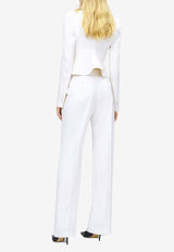 Alexander McQueen High-Waist Tailored Pants White 858534QJAAC 9016