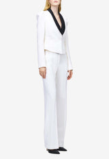Alexander McQueen High-Waist Tailored Pants White 858534QJAAC 9016