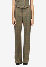 Alexander McQueen Country Check Tailored Pants Brown 858535QJAFR 9101