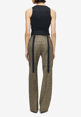 Alexander McQueen Country Check Tailored Pants Brown 858535QJAFR 9101