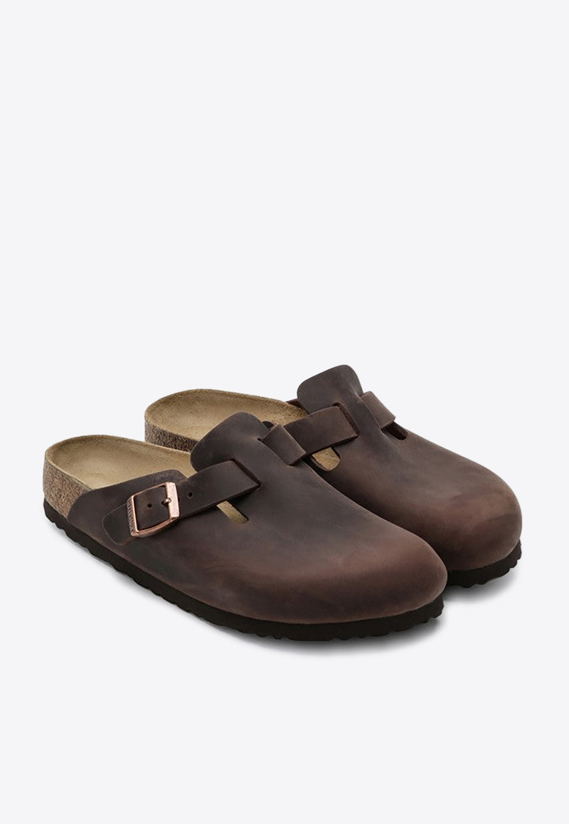 Birkenstock Boston Habana Leather Slippers Brown 860133DLE/O_BIRKE-BH