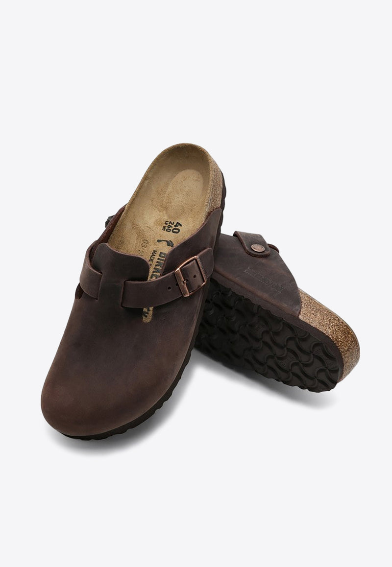 Birkenstock Boston Habana Leather Slippers Brown 860133DLE/O_BIRKE-BH