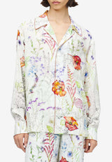 Alexander McQueen Meadow Floral Print Pajama Shirt Multicolor 861422QZAQV 9015