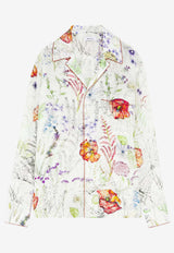 Alexander McQueen Meadow Floral Print Pajama Shirt Multicolor 861422QZAQV 9015
