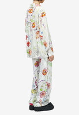 Alexander McQueen Meadow Floral Print Pajama Shirt Multicolor 861422QZAQV 9015
