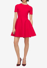Alexander McQueen Flared Mini Dress Red 863054Q1BGL 6195