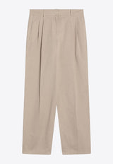 The Row Lilas Straight-Leg Tailored Pants Khaki 8719W2980/Q_THERO-LGK