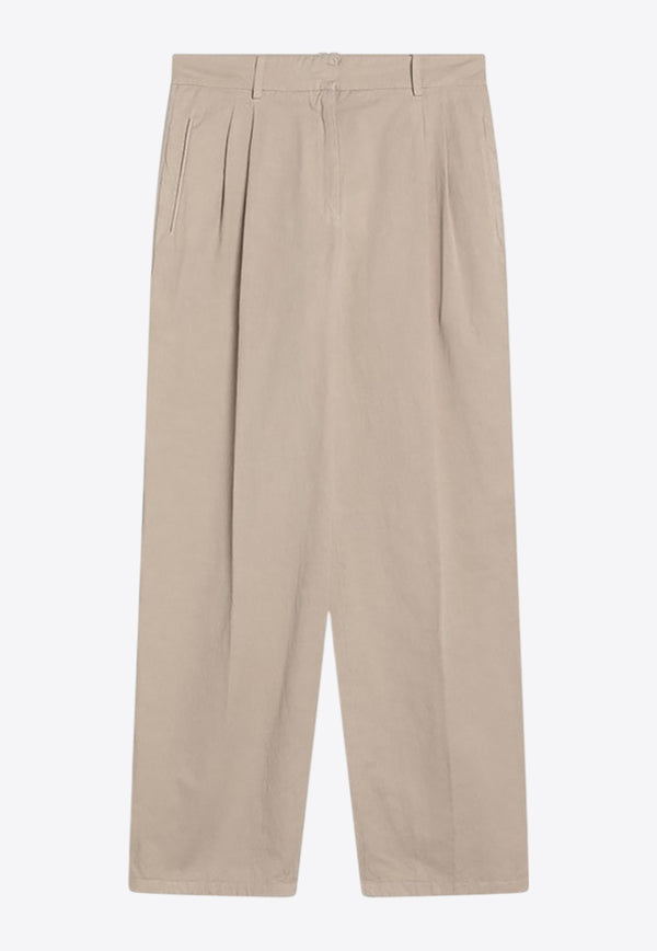 The Row Lilas Straight-Leg Tailored Pants Khaki 8719W2980/Q_THERO-LGK