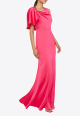 Theia Darcie Flutter One-Shoulder Gown Pink 88113118_PINK