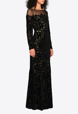 Theia Gigi Velvet Lace Gown Black 88114359_BLACK MULT