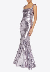 Theia Serafina Sequined Gown Lavender 88115062_Lavender