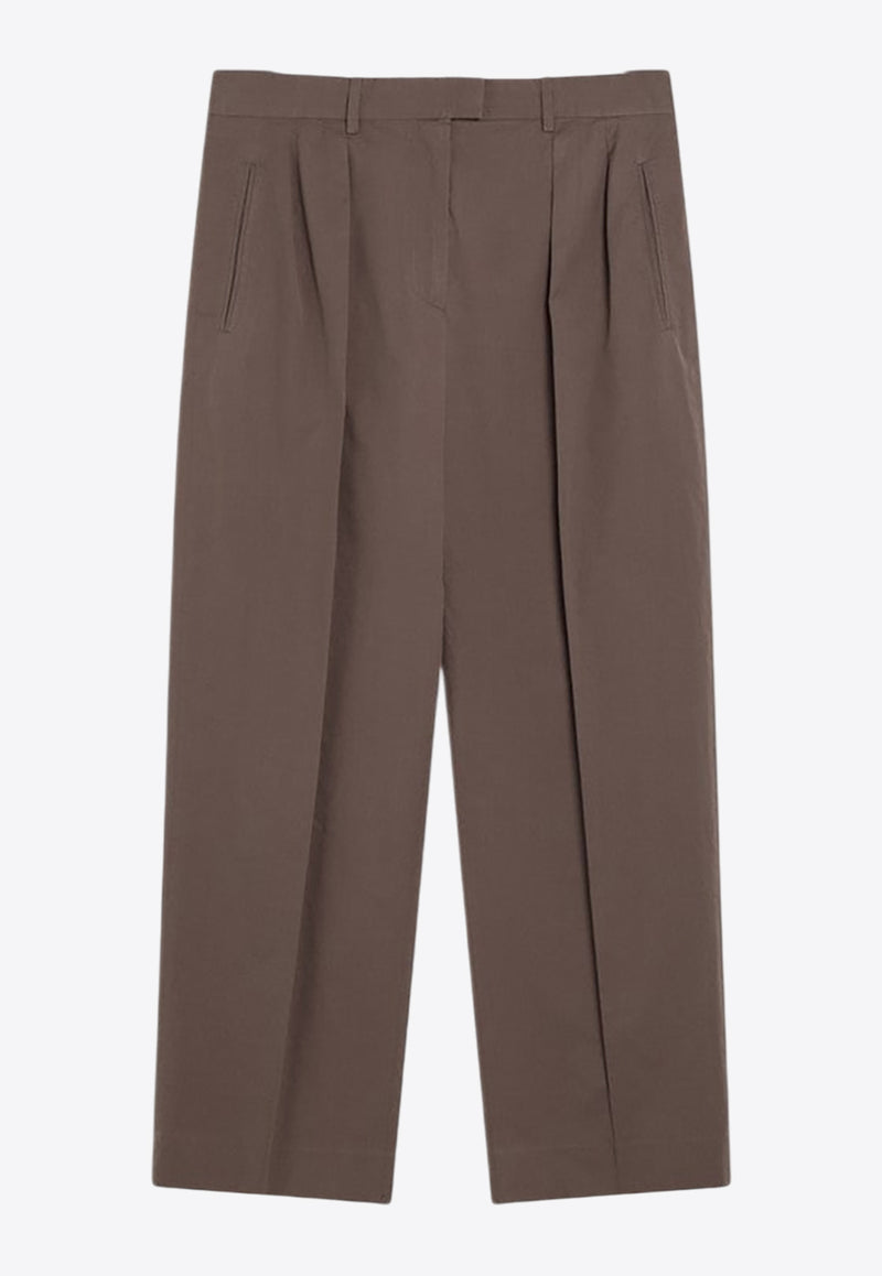 The Row Classic Straight-Leg Pants Taupe 8884W3897/Q_THERO-TAU