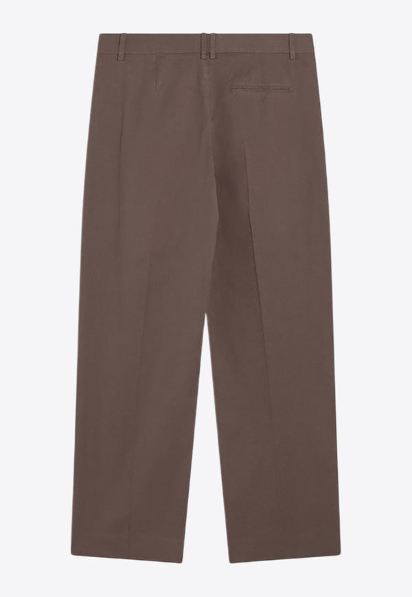 The Row Classic Straight-Leg Pants Taupe 8884W3897/Q_THERO-TAU