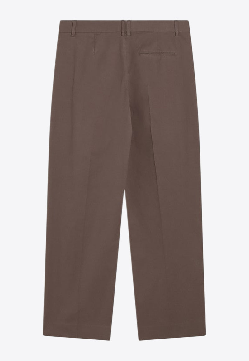 The Row Classic Straight-Leg Pants Taupe 8884W3897/Q_THERO-TAU